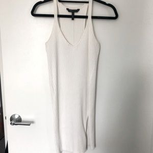 BCBGMAXAZRIA White Ribbed Knit Cover-up